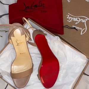 Authentic Christian Louboutin Loubi Queen Nude